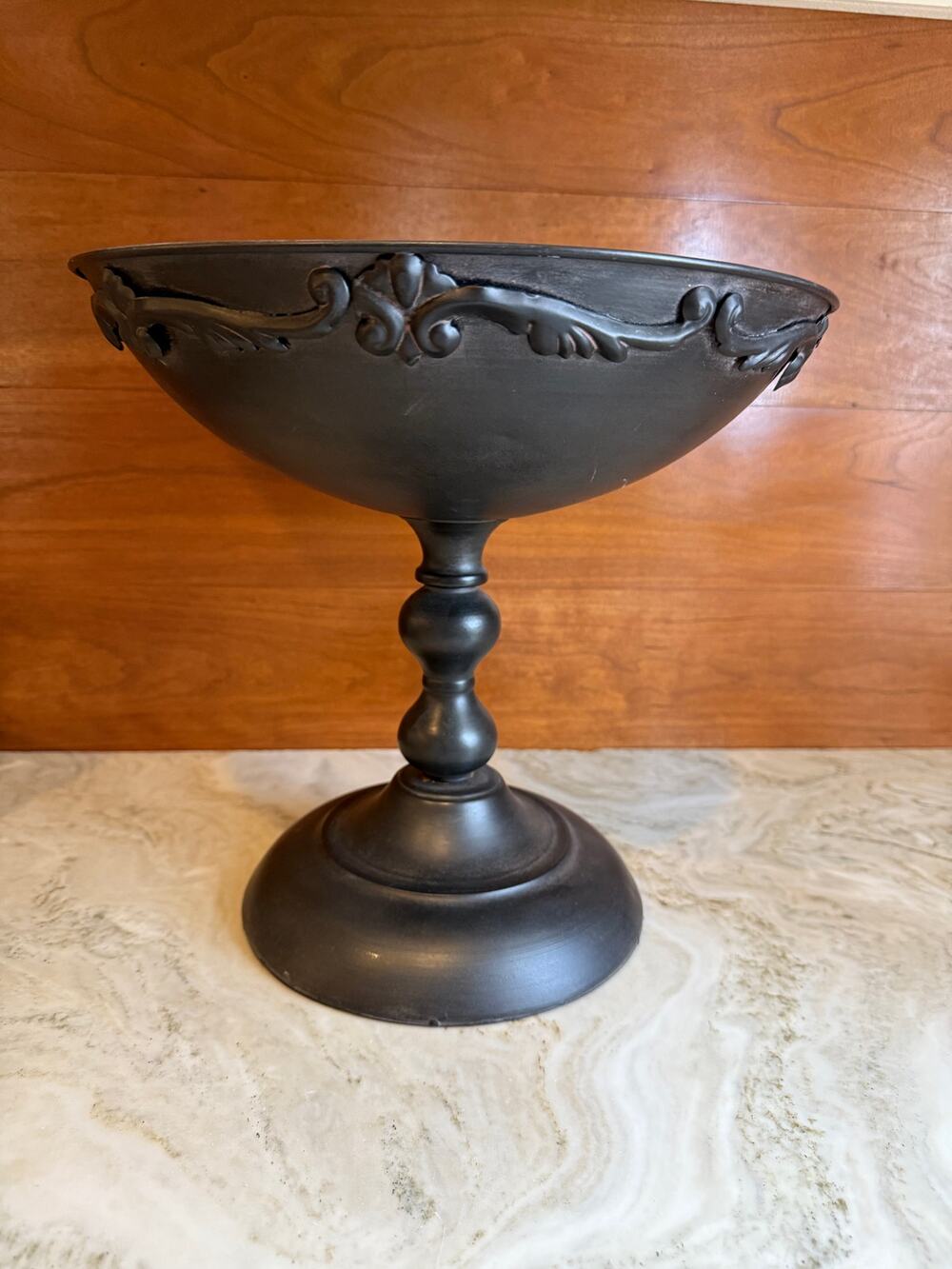 Decorative Black Metal Centerpiece Bowl